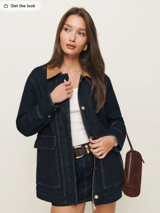 Reformation Jackets & Blazers - Reformation Archer Denim Jacket — Ondine, Size S